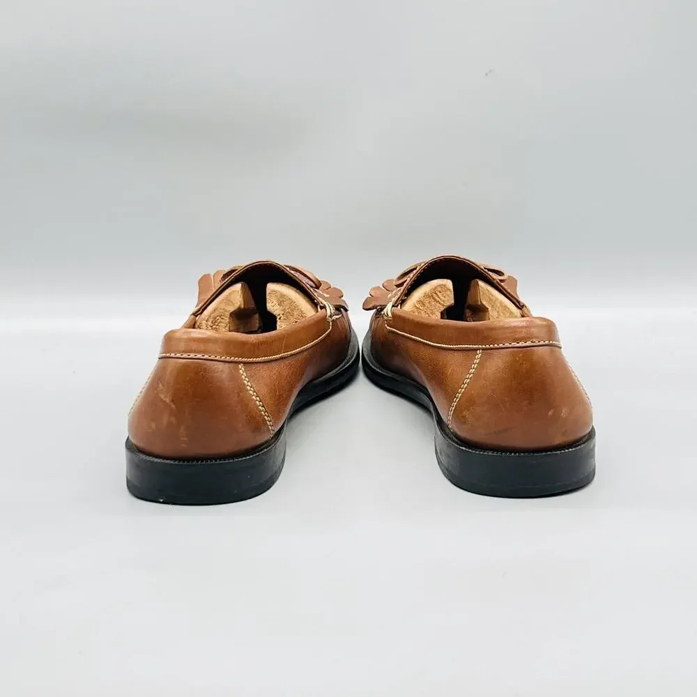 Cole Haan Shoes Men 10 Brown Leather Tassel Loafers Slip On Dress Classic